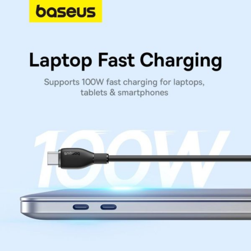 Baseus Pudding Series Fast Charging Cable Type-C to Type-C 100W 1.2m Cluster - Techstop