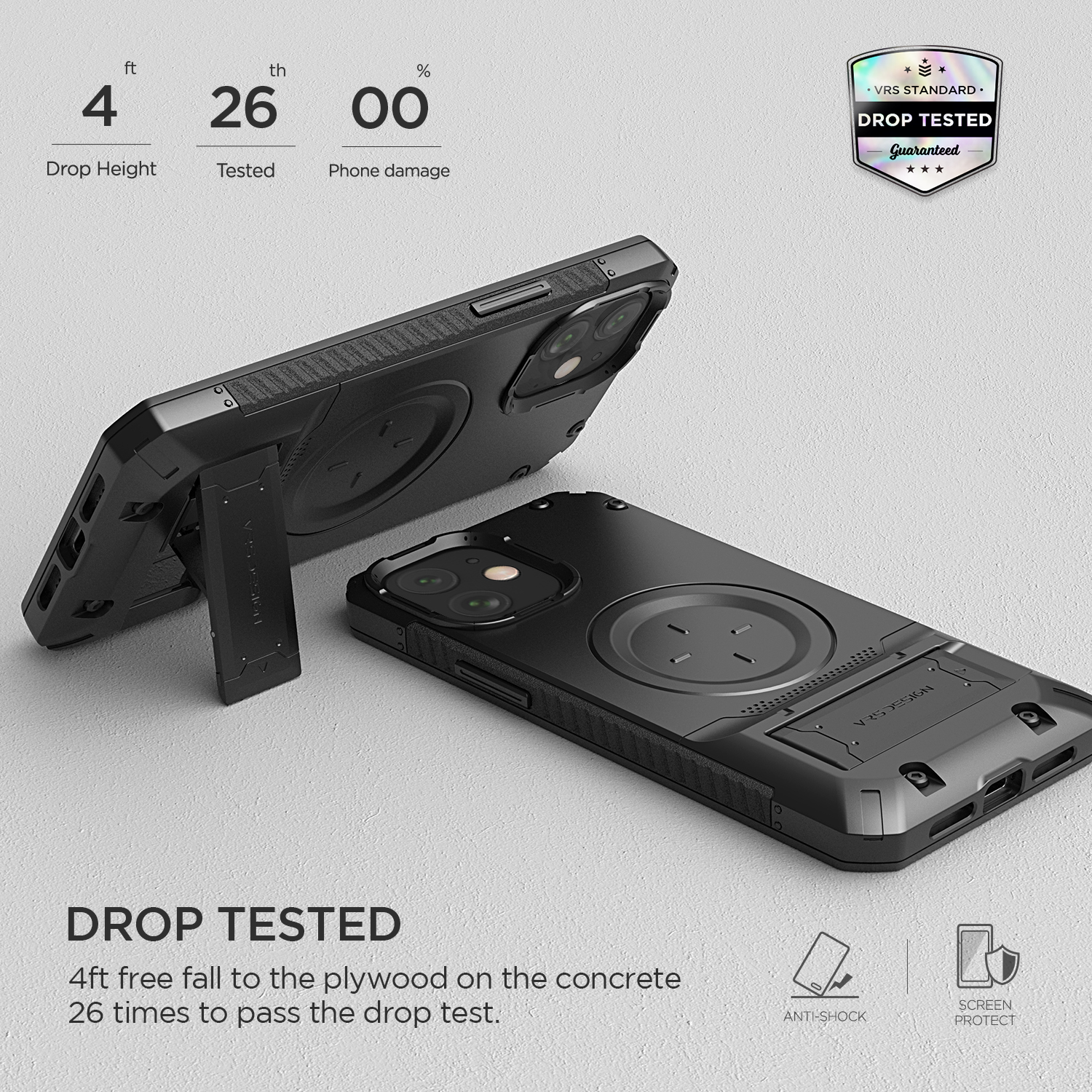 VRS Quickstand Pro Magsafe iPhone 13 Metal Black