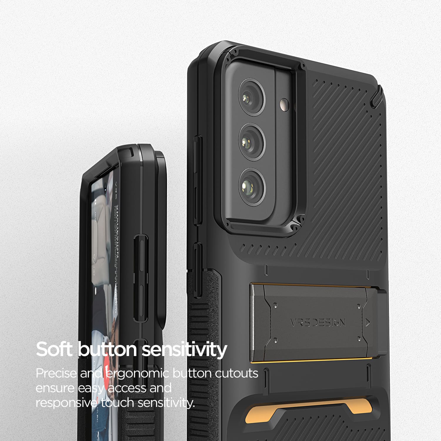 VRS Quickstand Pro Galaxy S21 FE Black