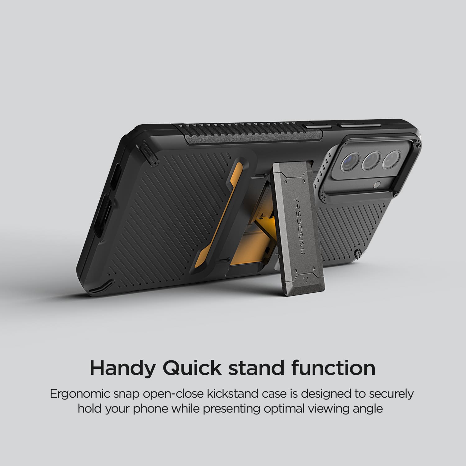 VRS Quickstand Pro Galaxy S21 FE Black