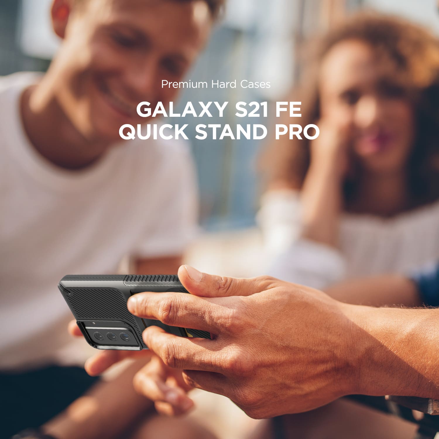 VRS Quickstand Pro Galaxy S21 FE Black