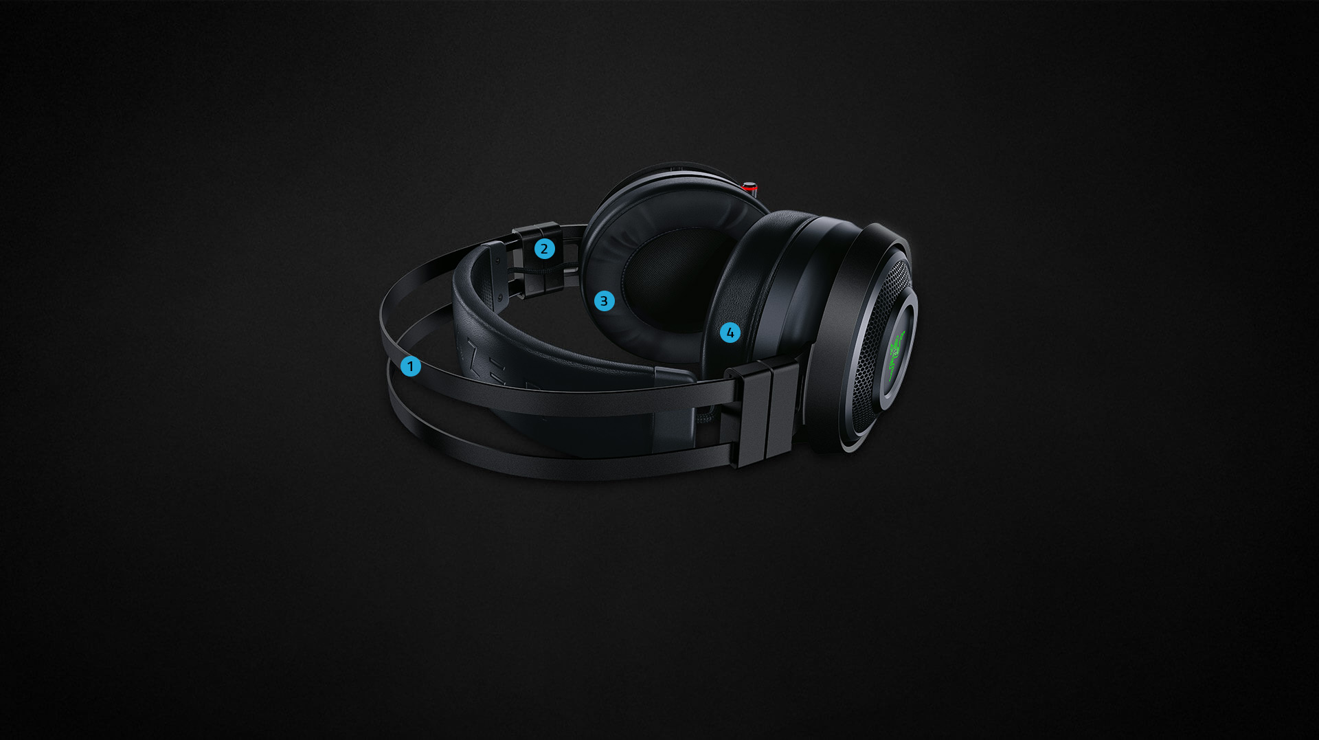 Razer Nari Ultimate Gaming Wireless Headphones Black