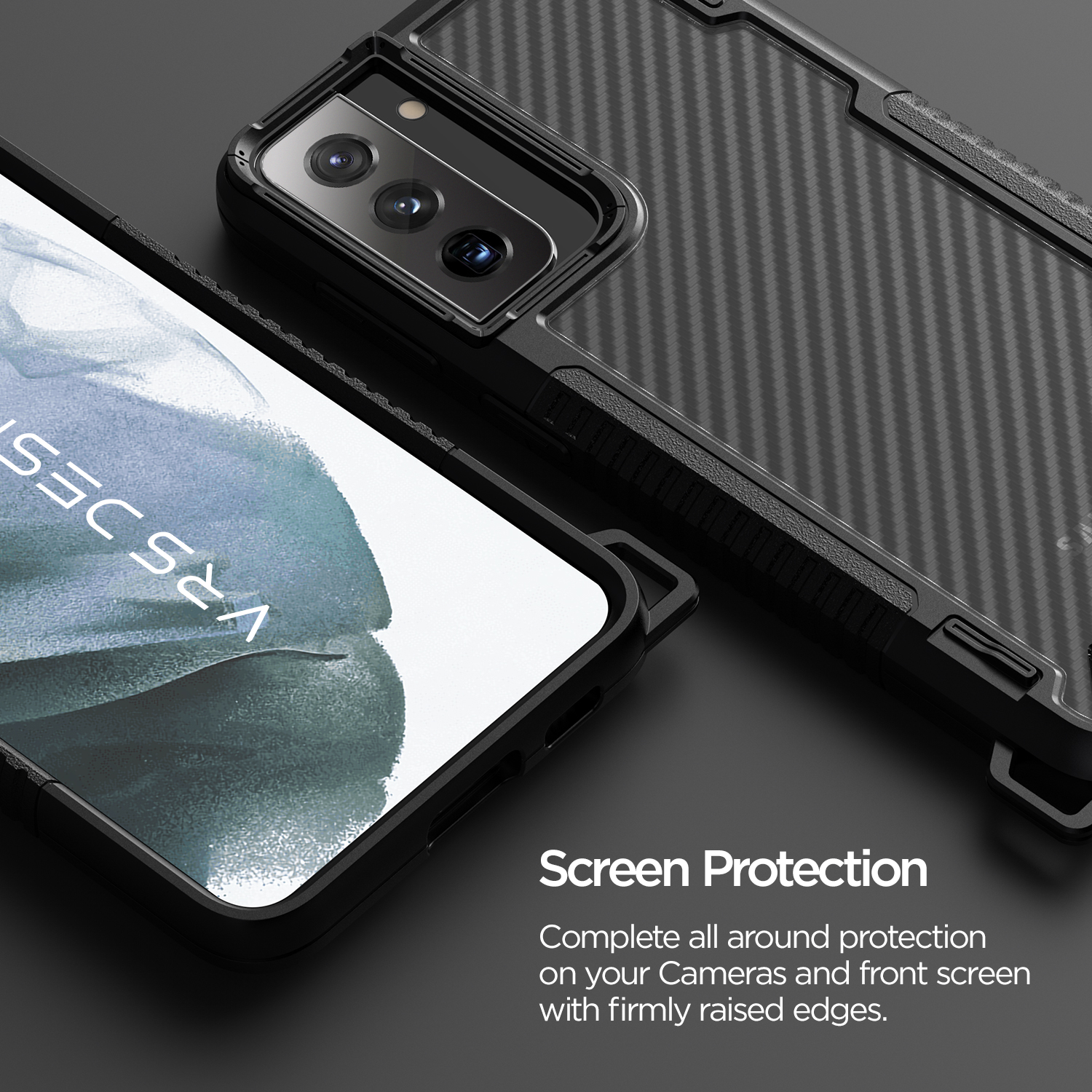 VRS Crystal Mix Pro Galaxy S21 Plus Black Carbon